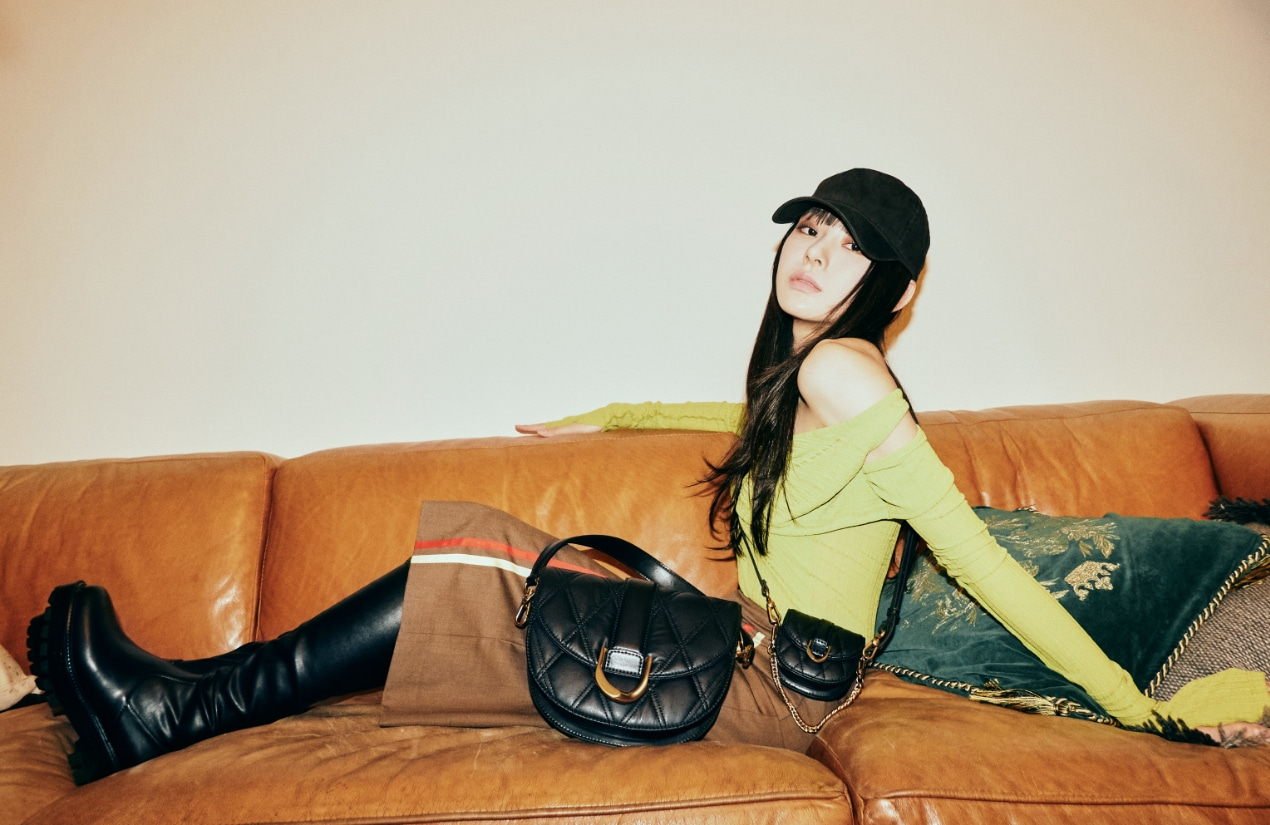 Women’s Gabine quilted saddle bag, micro Gabine quilted saddle bag and knee-high boots - CHARLES & KEITH
