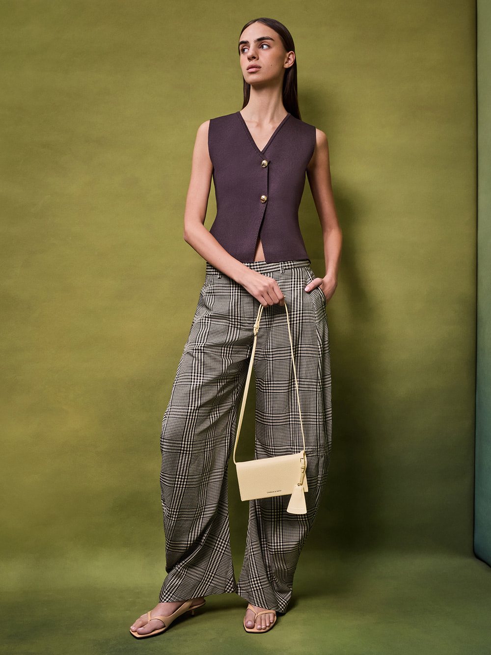 Beryl Long Wallet in butter yellow - CHARLES & KEITH