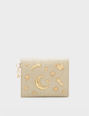 SNAP BUTTON GALAXY EMBELLISHED CARD HOLDER