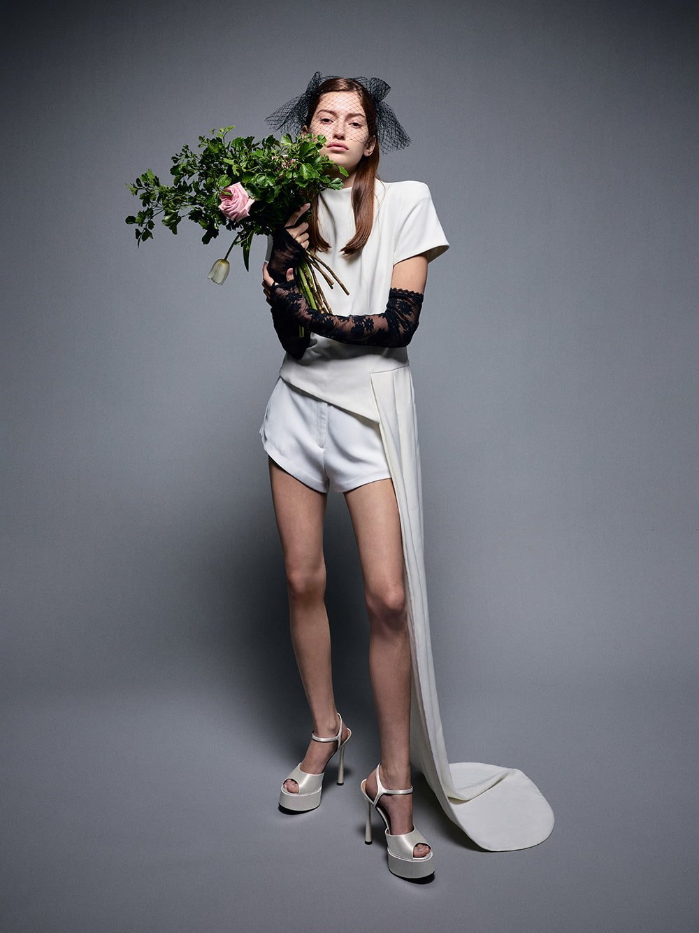 Michelle Platform Sandals in white - CHARLES & KEITH