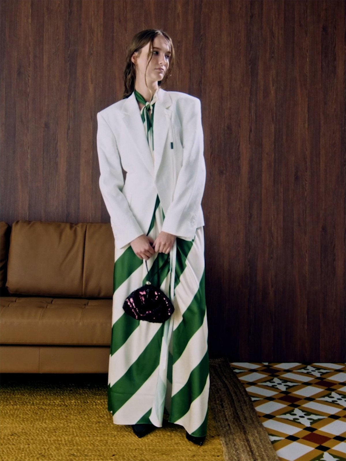 Burgundy Jesmyn Sequinned Two-Way Bag - CHARLES & KEITH