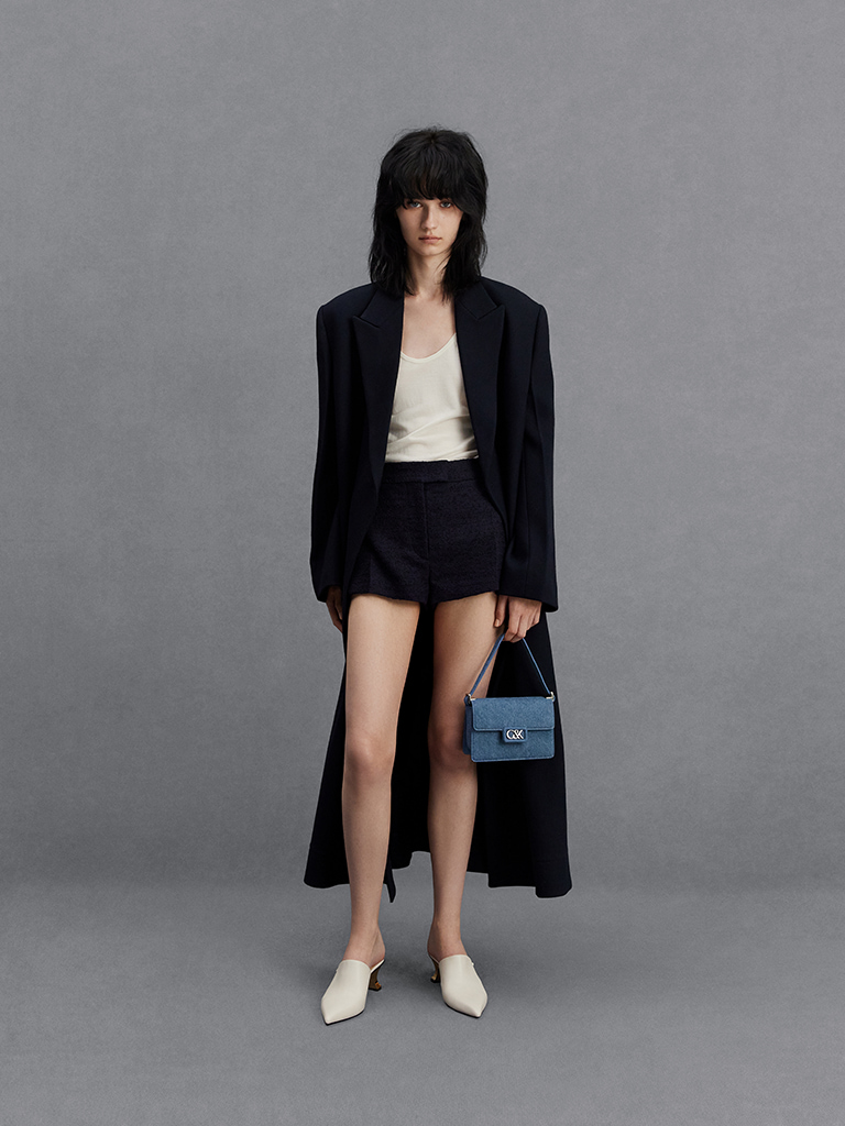 Denim Boxy Bag - CHARLES & KEITH