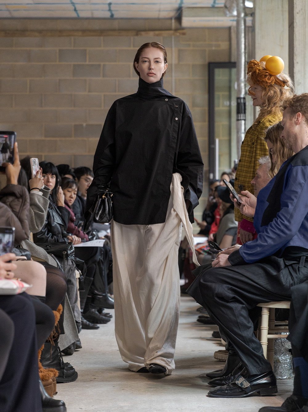 Winona Felt Mary Jane Flats in black textured - CHARLES & KEITH