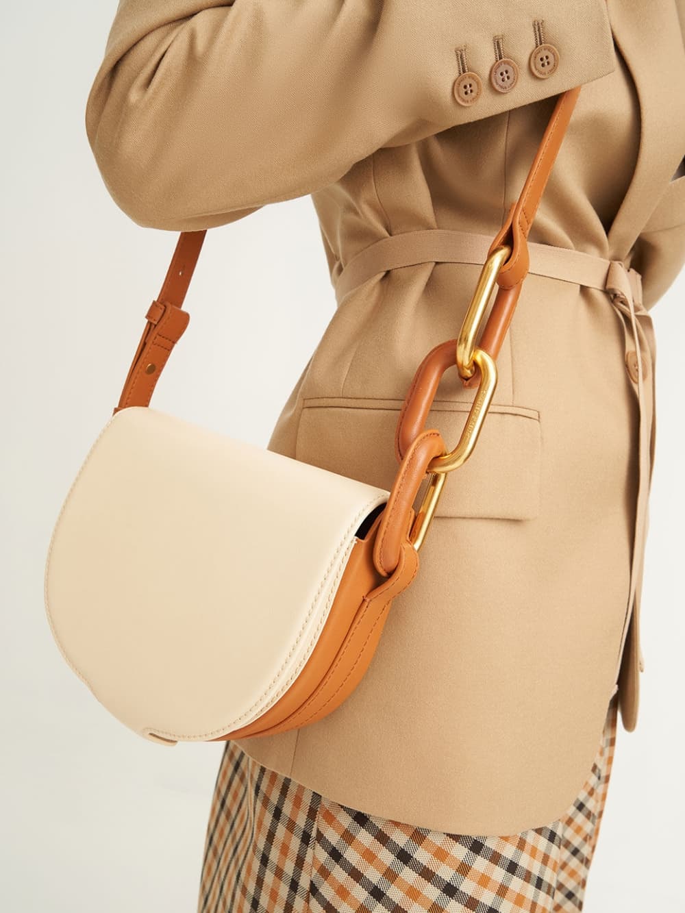 Women's multicoloured Kora saddle crossbody bag - CHARLES & KEITH