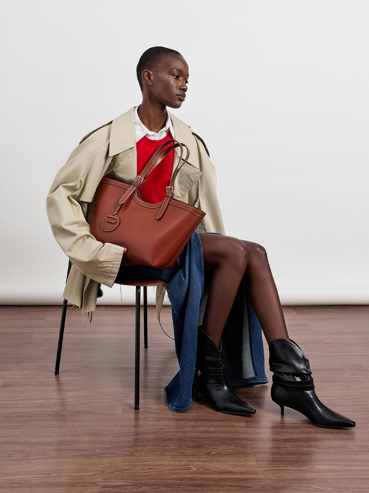 Black Box Metallic-Bar Loafer Mules - CHARLES & KEITH