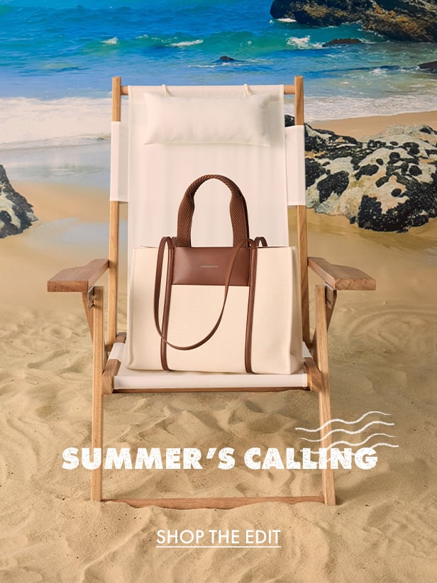 Beige Shalia Canvas Tote Bag - CHARLES & KEITH