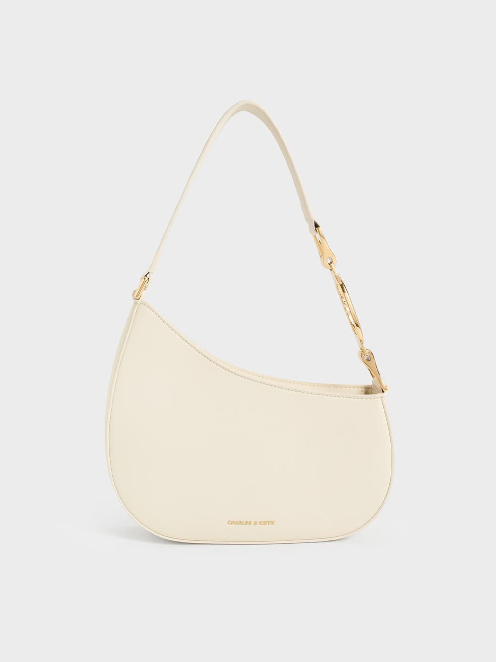 Women's Cream Asymmetrical Shoulder Bag - CHARLES & KEITH