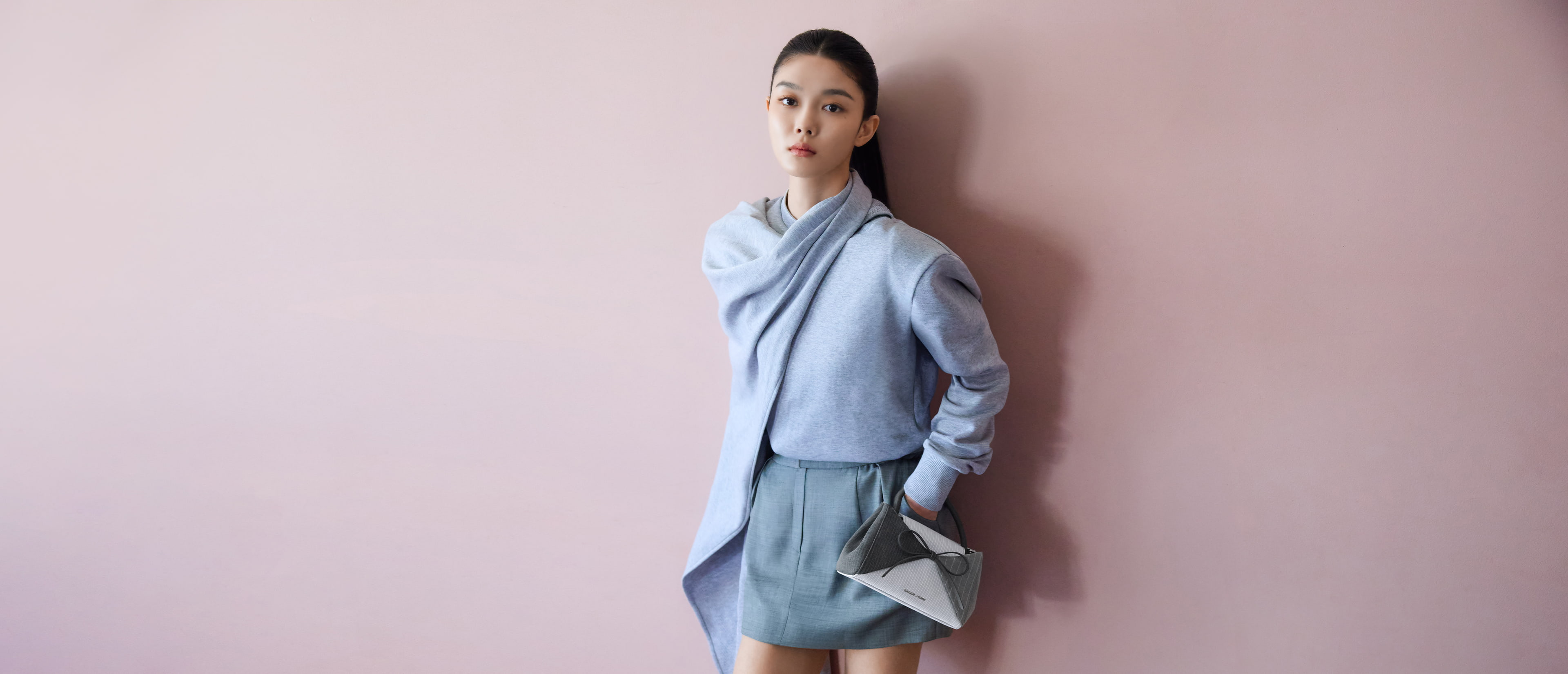 Women’s Hazel striped bow panelled top handle bag, as seen on brand ambassador Kim You Jung - CHARLES & KEITH