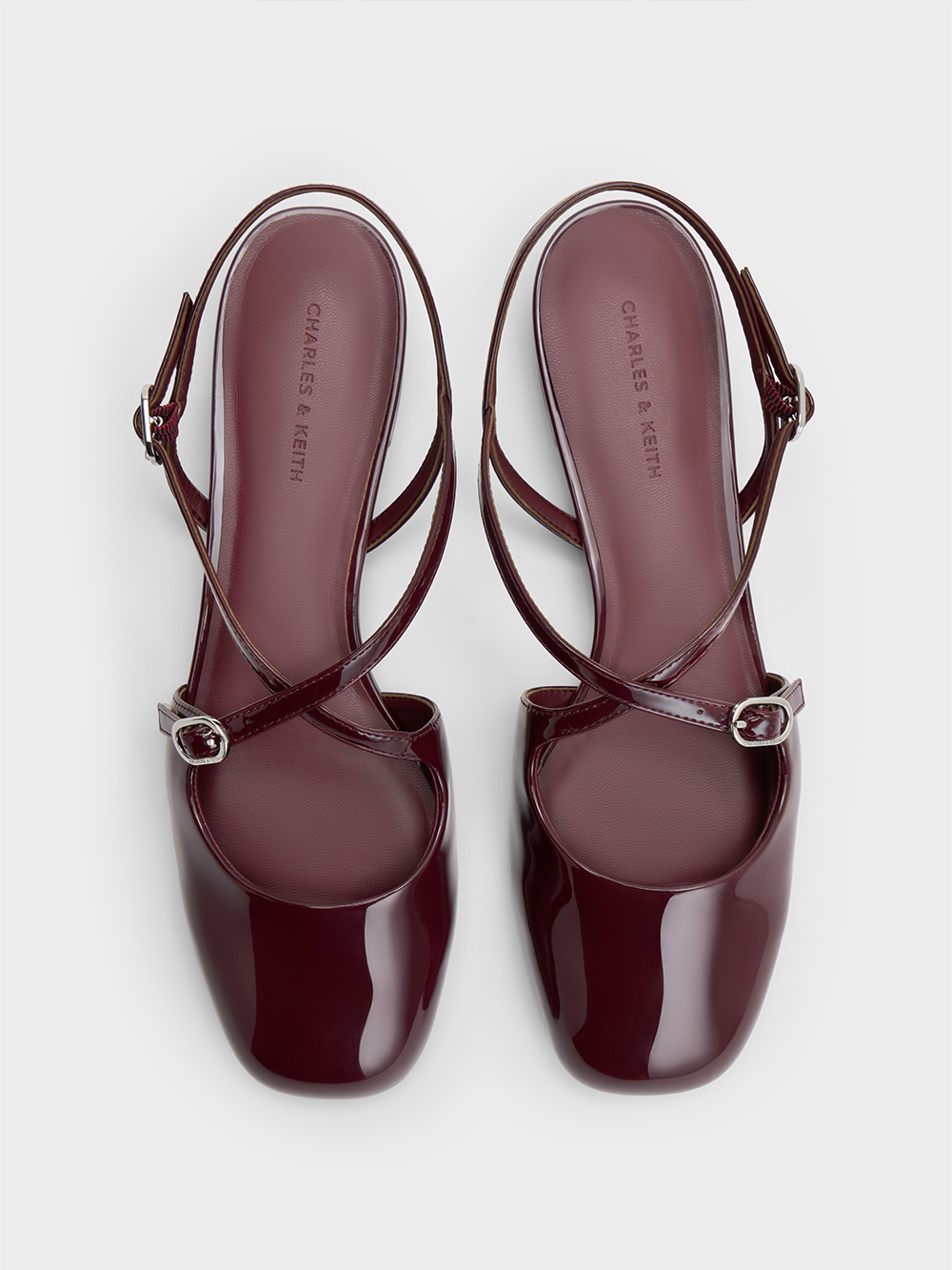 Women's Burgundy Sianna Crinkle-Effect Slouchy Tote Bag- CHARLES & KEITH