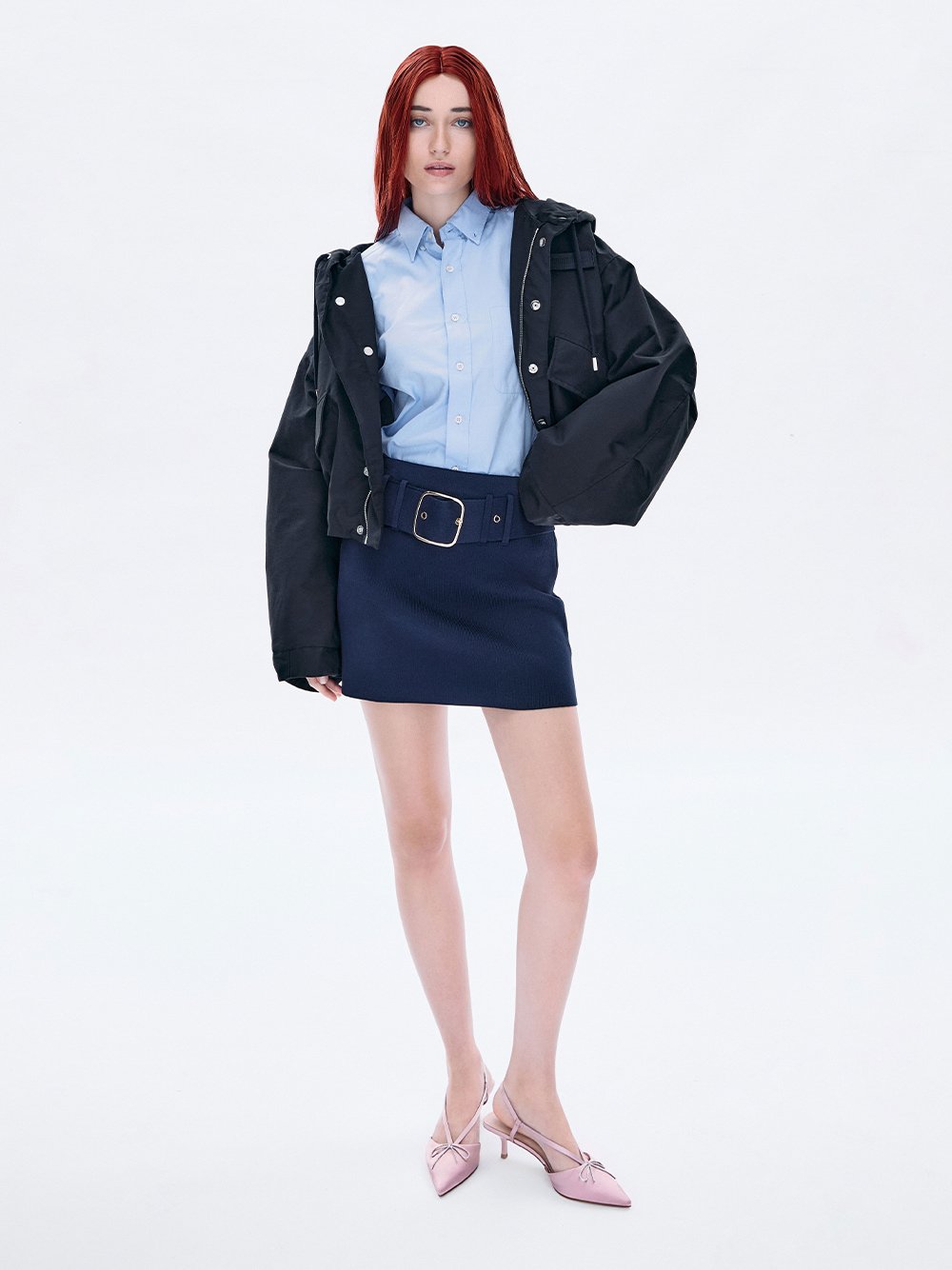 Women’s Recycled Polyester crystal-bow kitten-heel slingback pumps in nude - CHARLES & KEITH