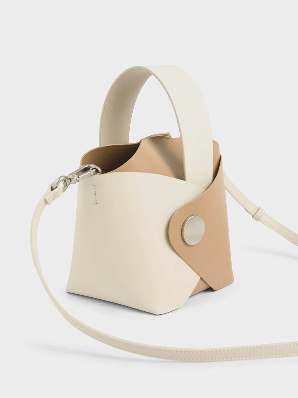 Two-Tone Mini Bucket Bag