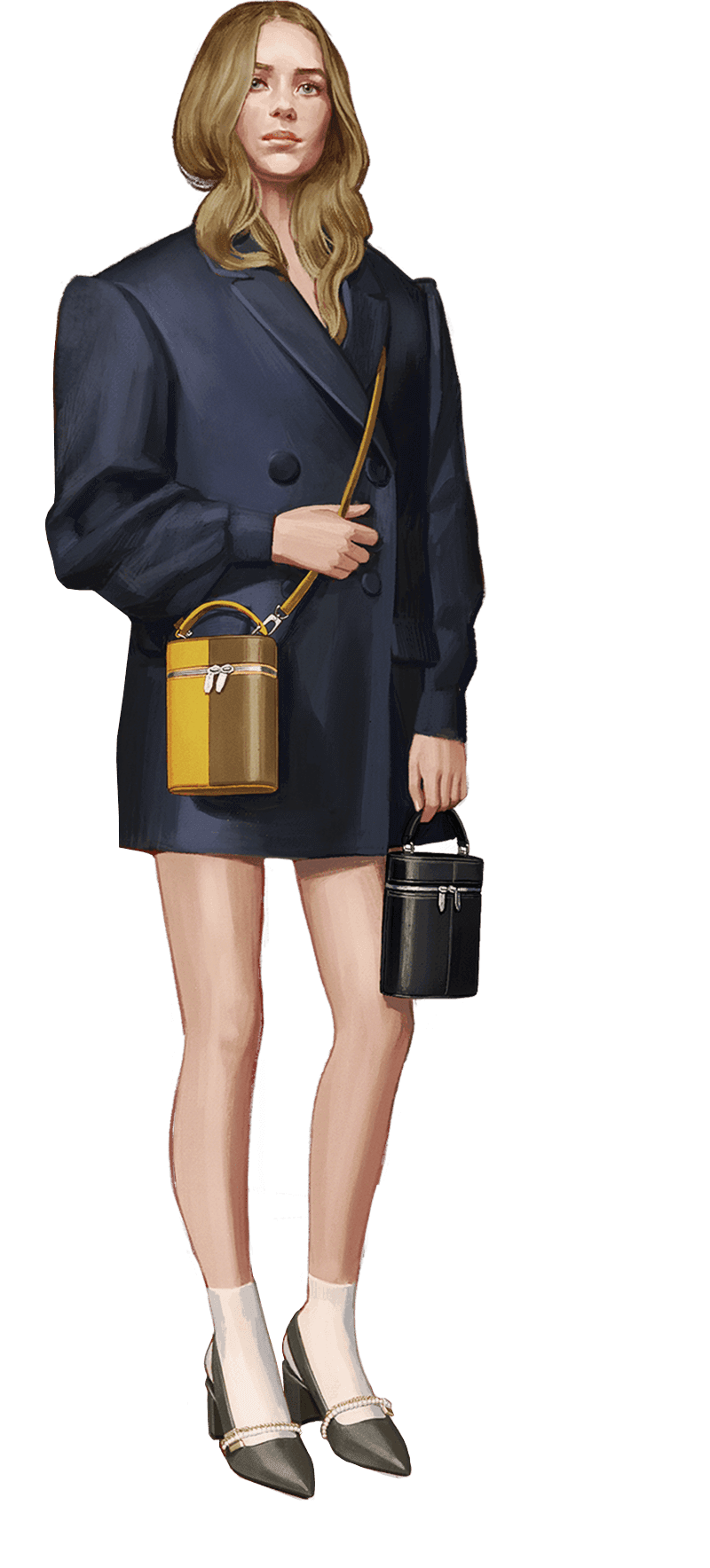 A compilation of illustrations from the CHARLES & KEITH Autumn Winter 2020 campaign - CHARLES & KEITH - Web - Model 2