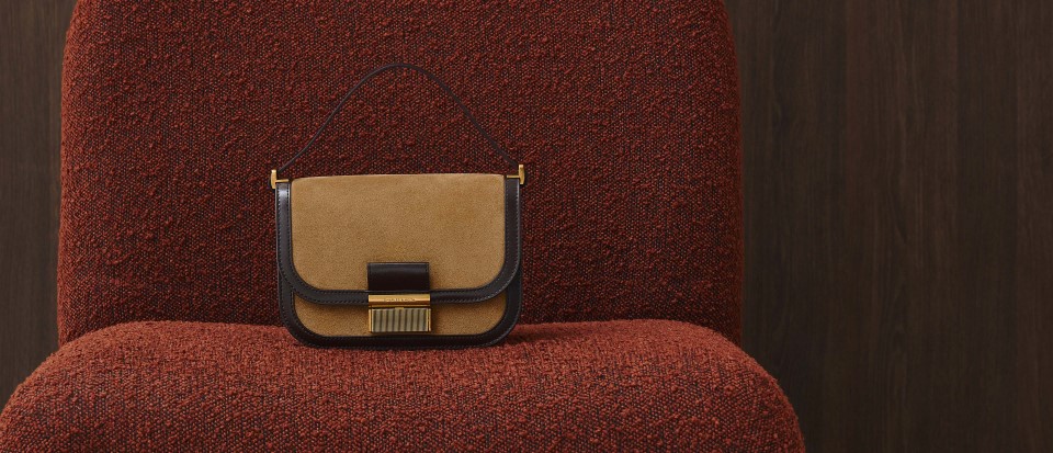 Women’s Charlot recycled suede bag in sahara sand - CHARLES & KEITH