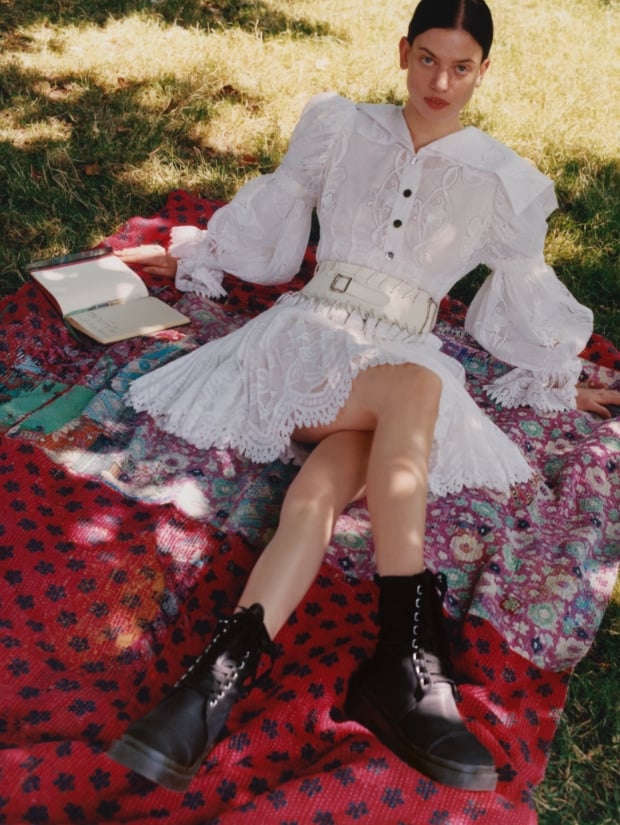 Women’s Charli recycled nylon lace-up ankle boots, as seen on Lily McMenamy - CHARLES & KEITH
