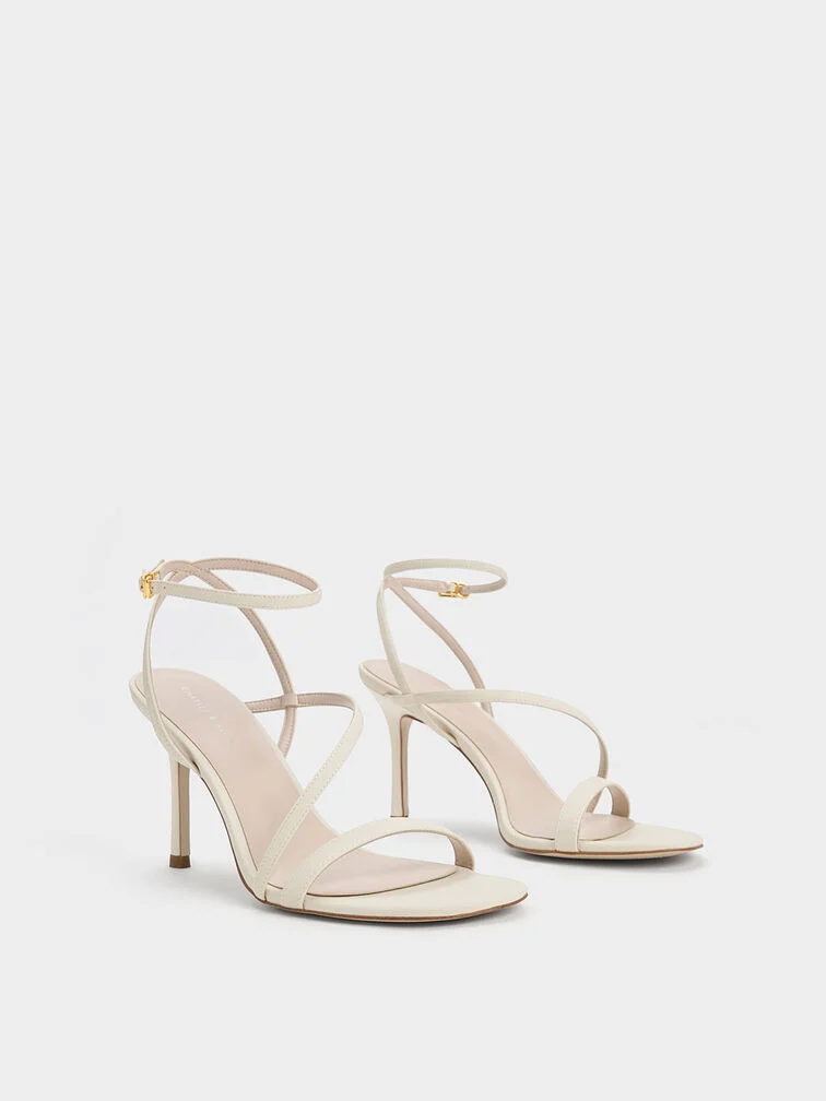Strappy sandals will flatter an A-line slit dress.