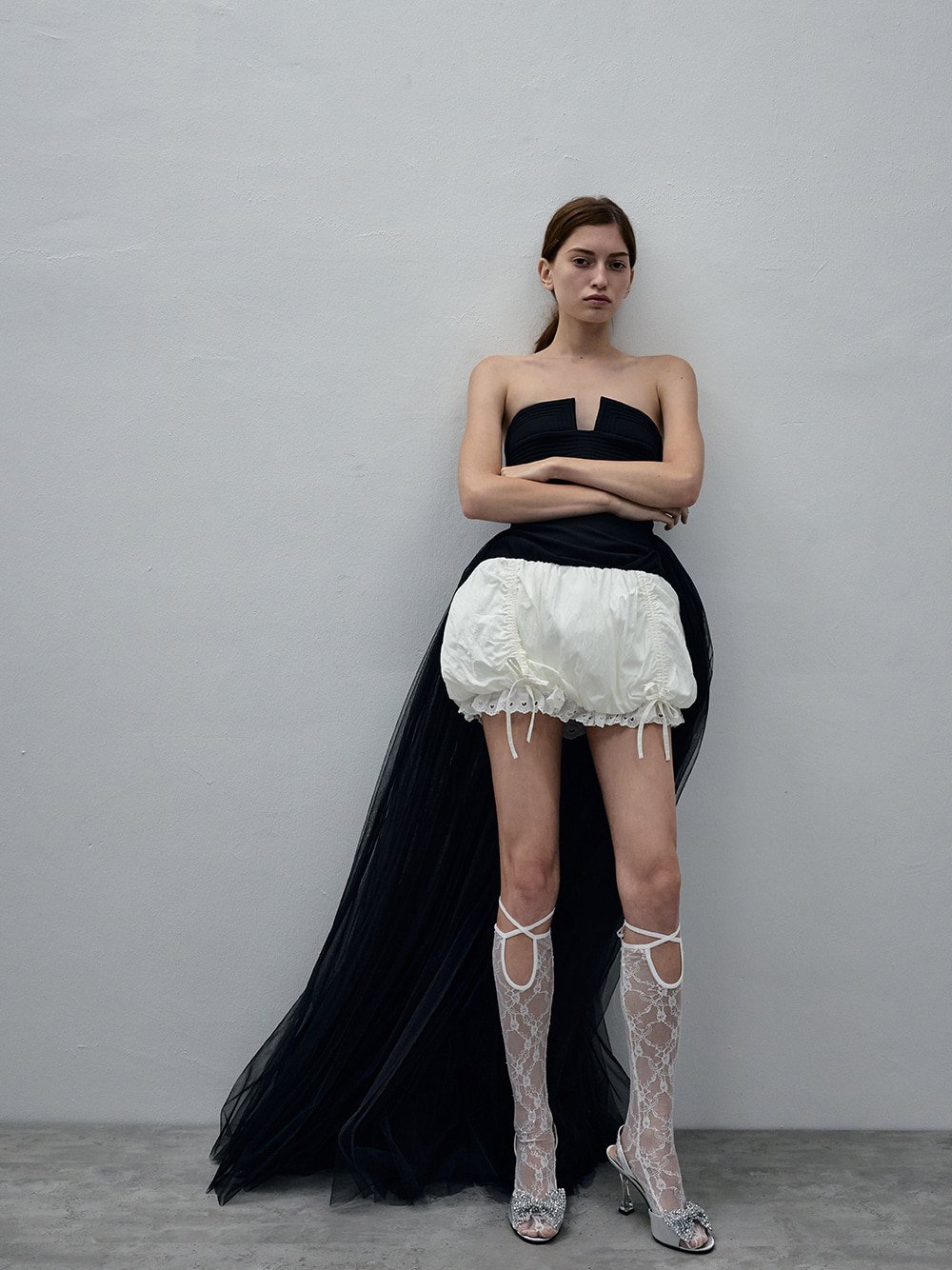 Beaded Bow Slingback Pumps in silver - CHARLES & KEITH