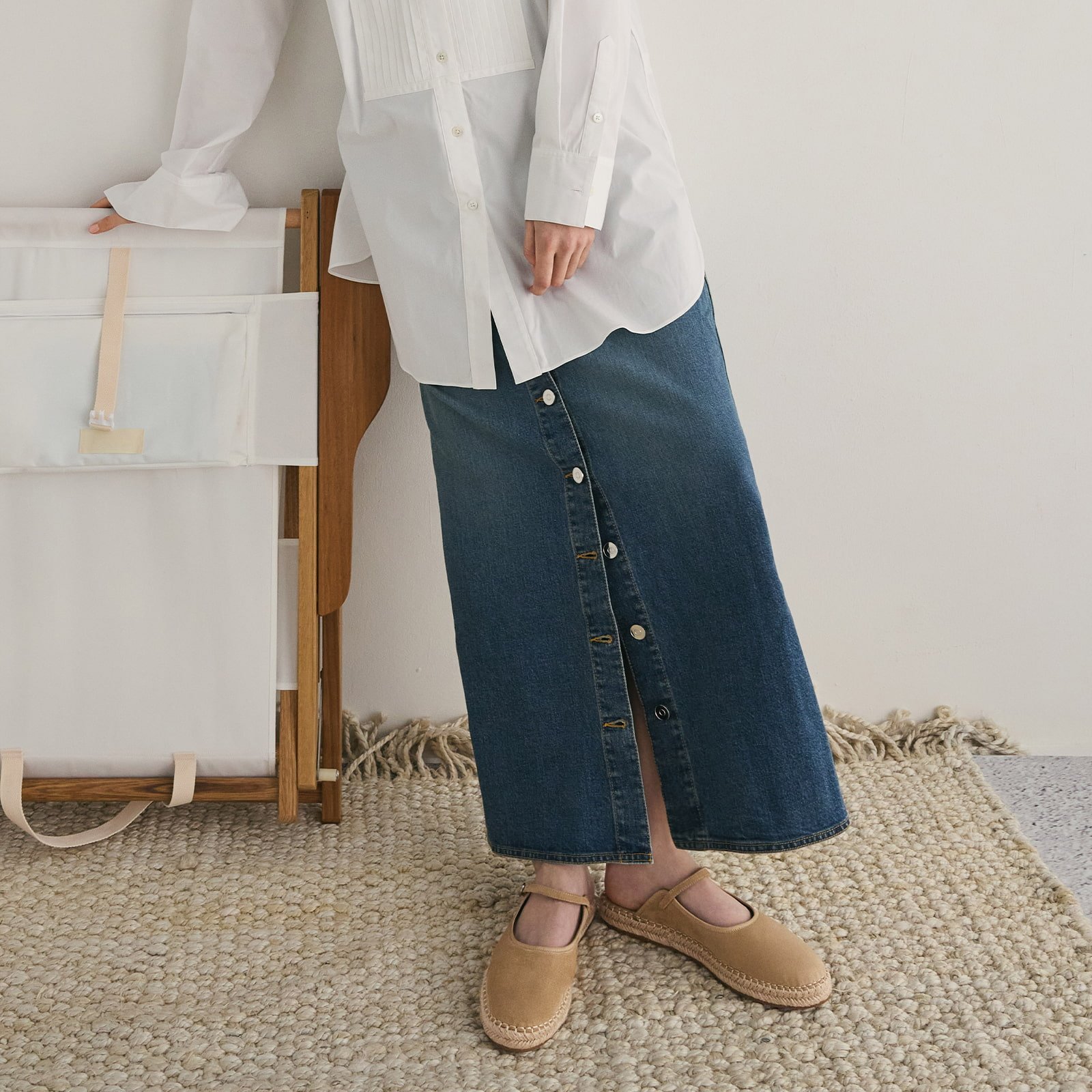 Sand Faux Suede Slip-On Mary Jane Espadrilles- CHARLES & KEITH