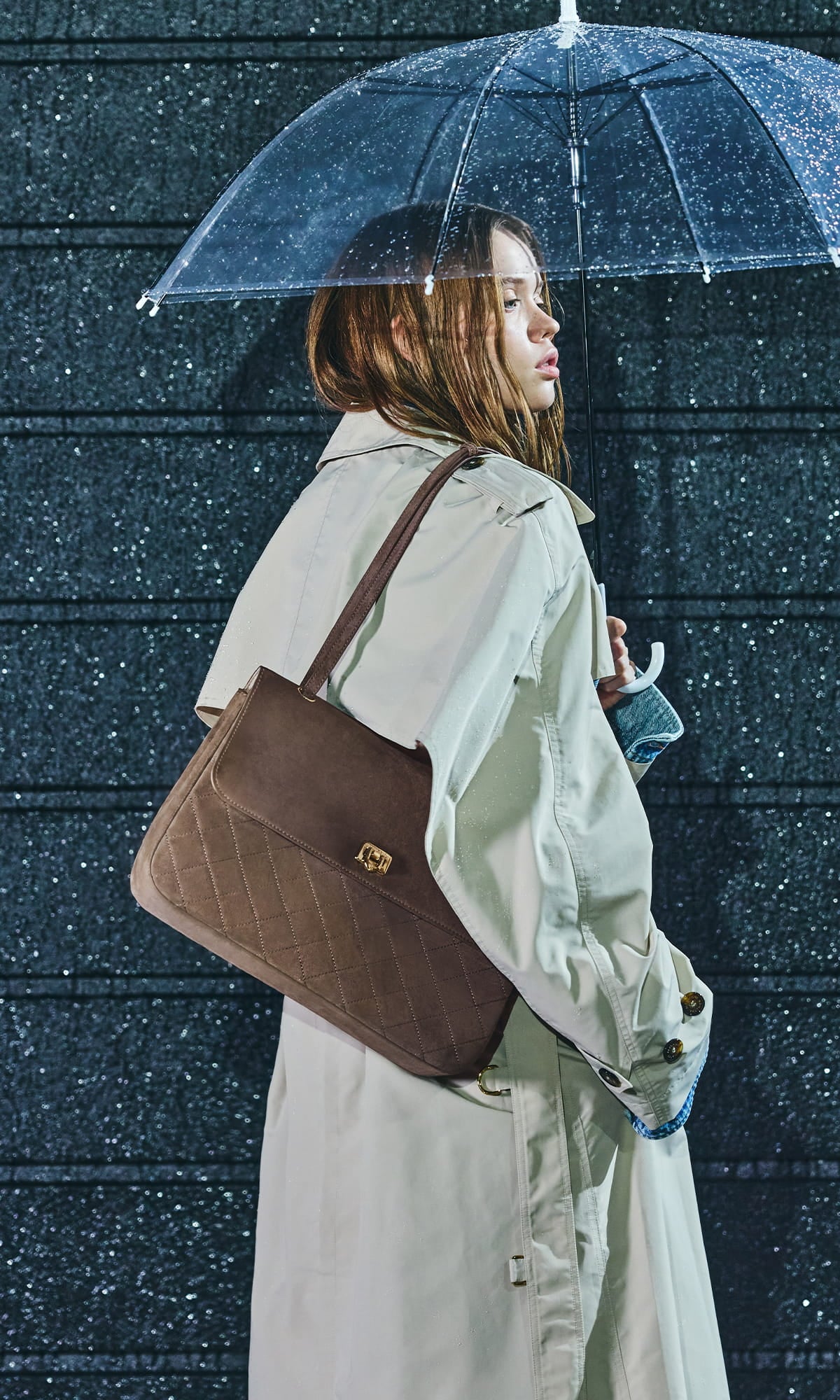 Stone Grey Connie Quilted Shoulder Bag - CHARLES & KEITH