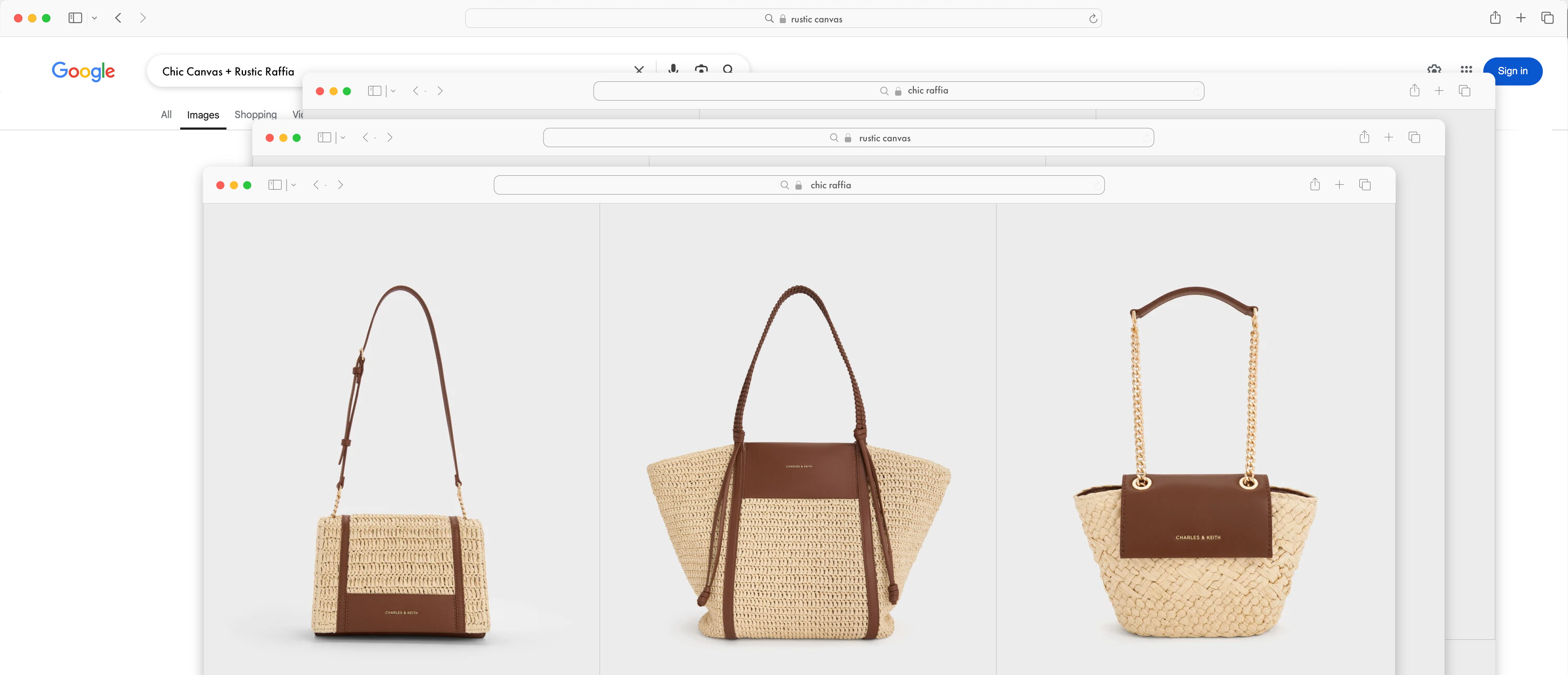 Raffia bags - CHARLES & KEITH