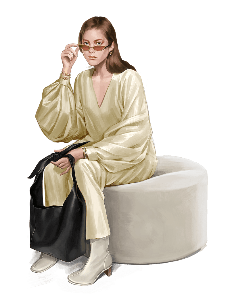 A compilation of illustrations from the CHARLES & KEITH Autumn Winter 2020 campaign - CHARLES & KEITH - Web - Model 1