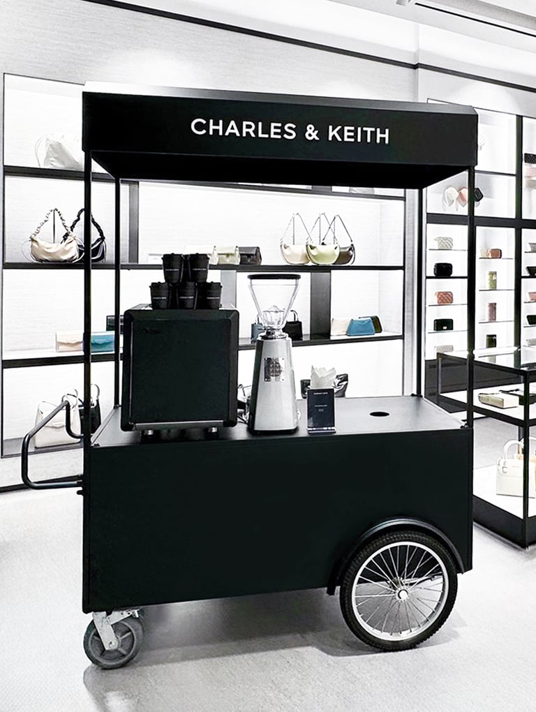 CHARLES & KEITH coffee pushcart