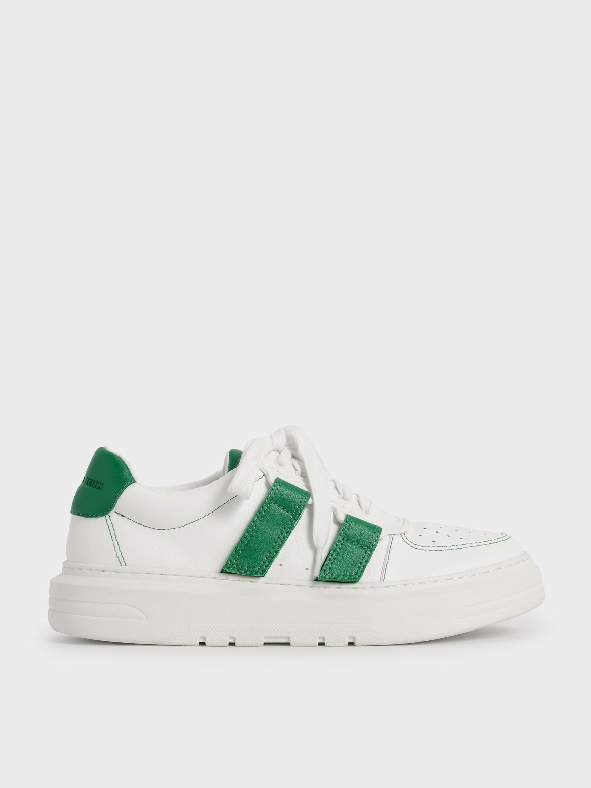 

Lace-Up Velcro Sneakers, Green