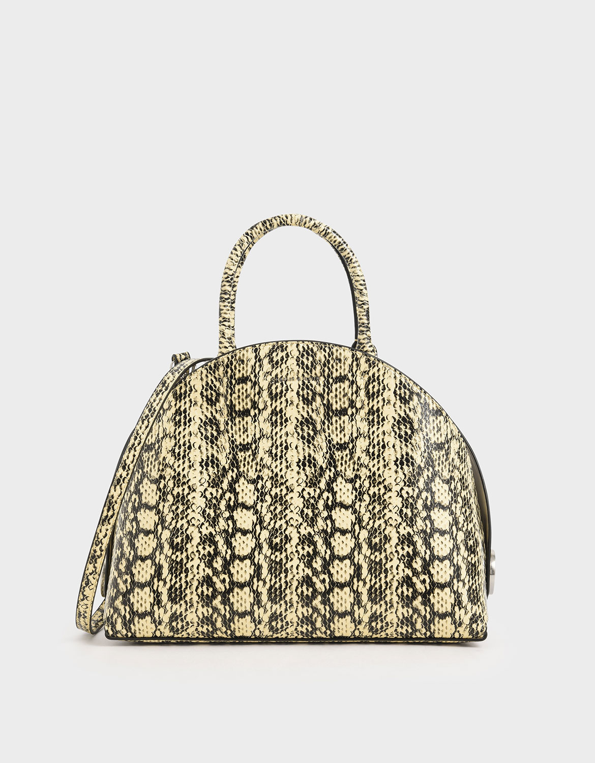 

Large Snake Print Dome Bag