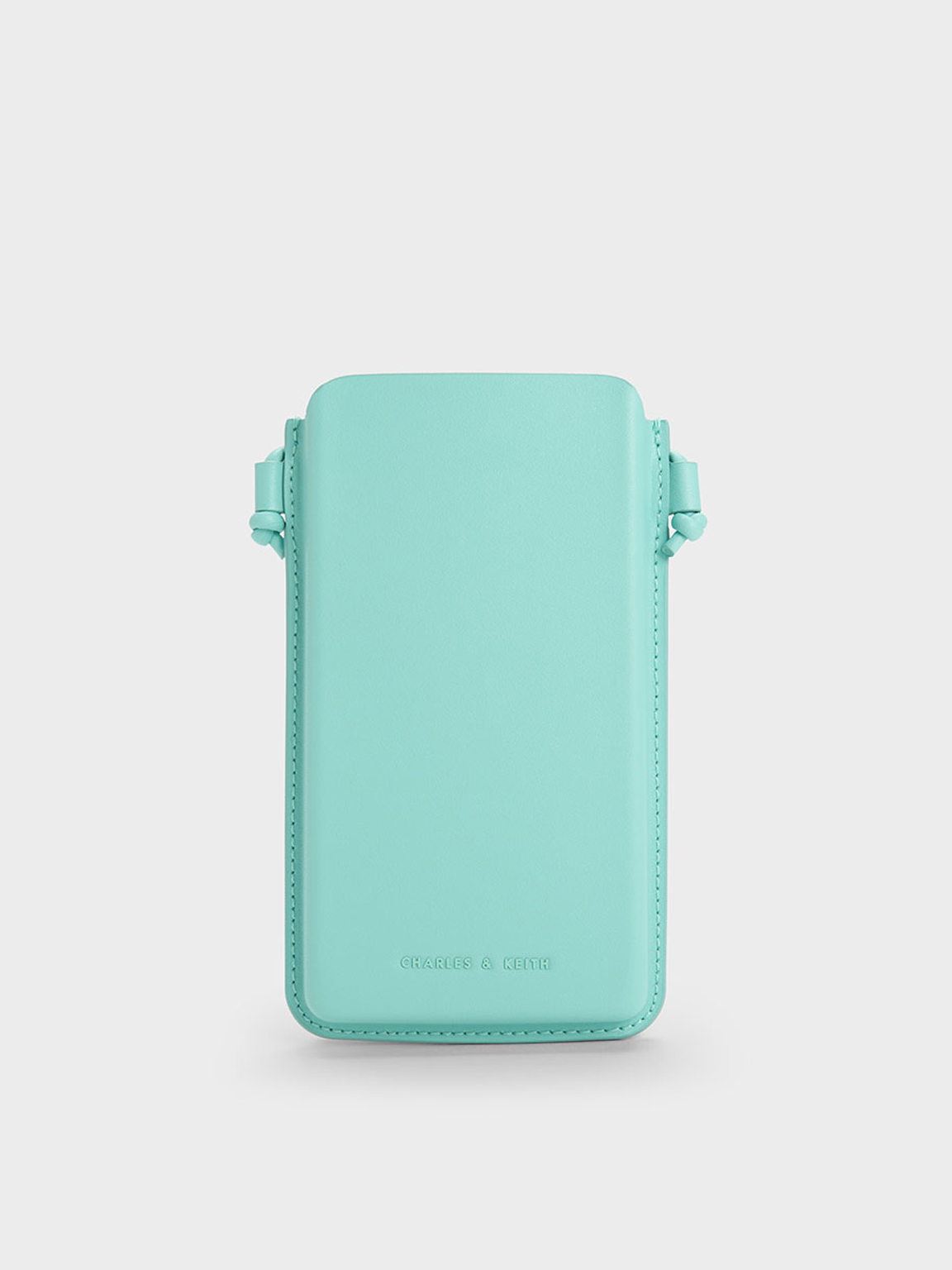 Charles & Keith Camelia Phone Pouch In Turquoise