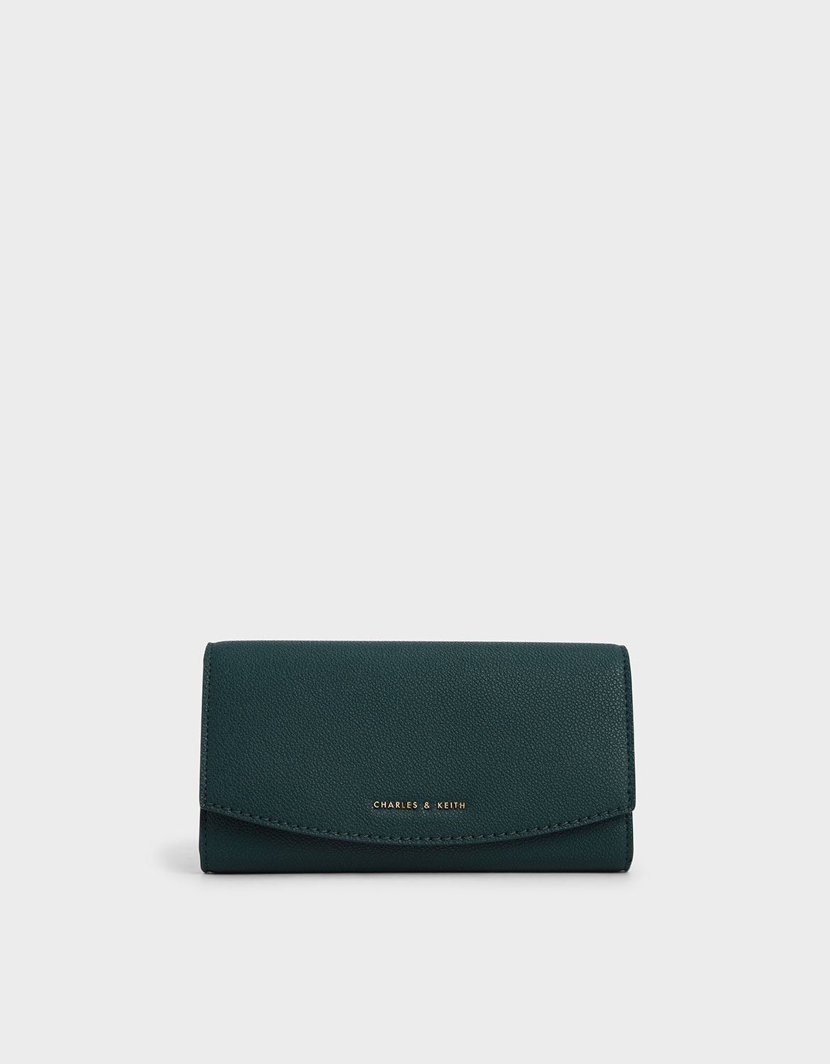 

Curved Front Flap Wallet, Green