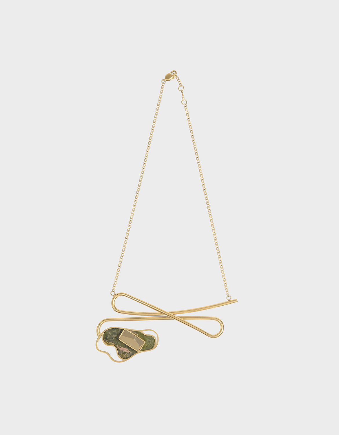 

Unakite Stone Necklace, Sand