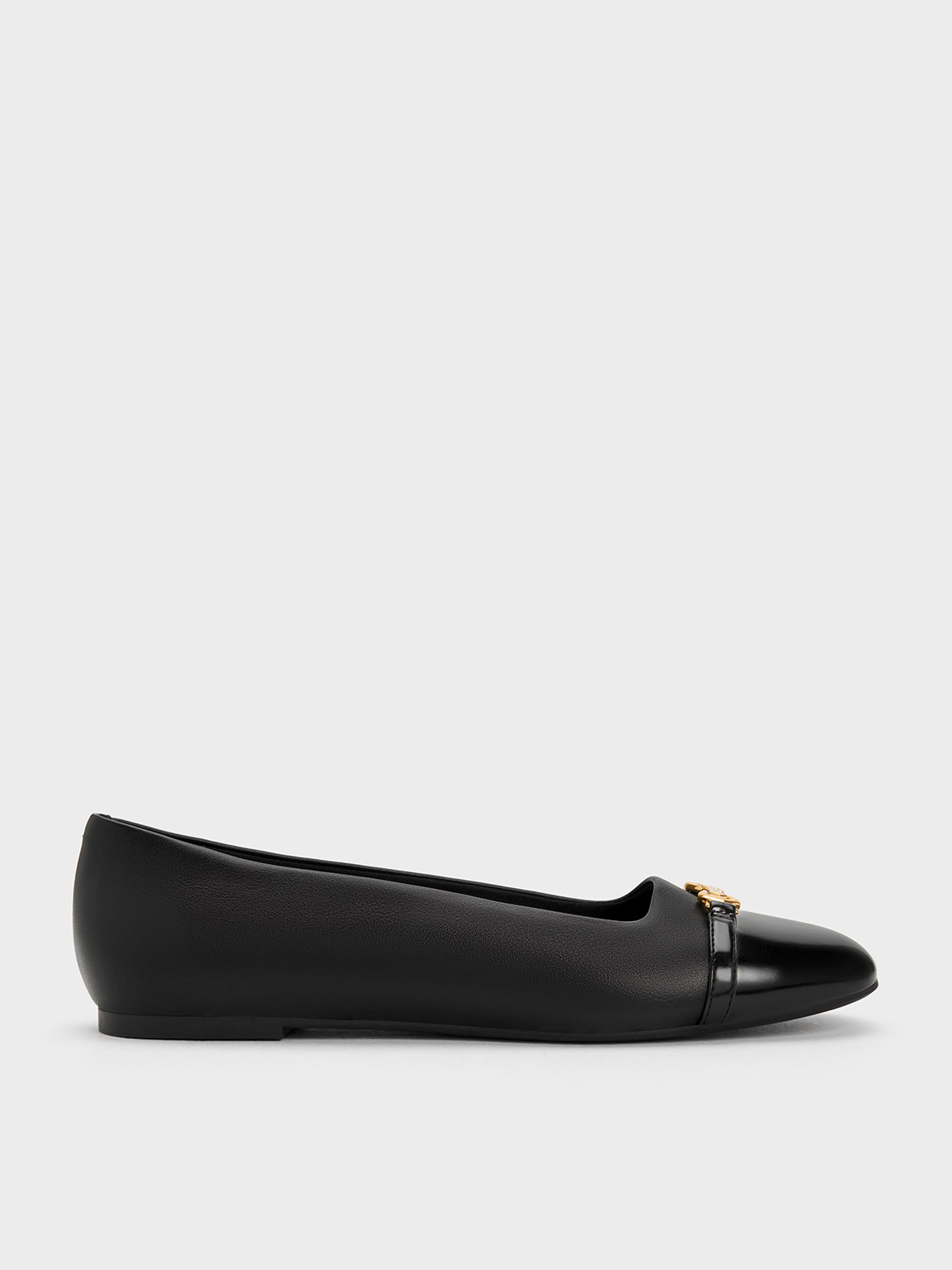 Charles & Keith - Metallic Accent Ballerinas