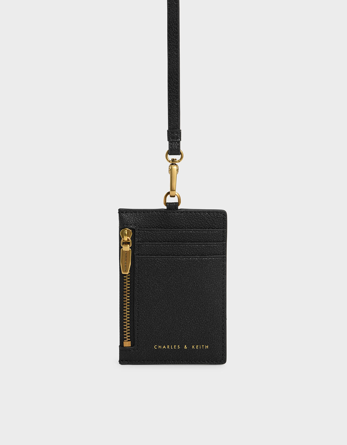 

Side Zip Card Holder, Black