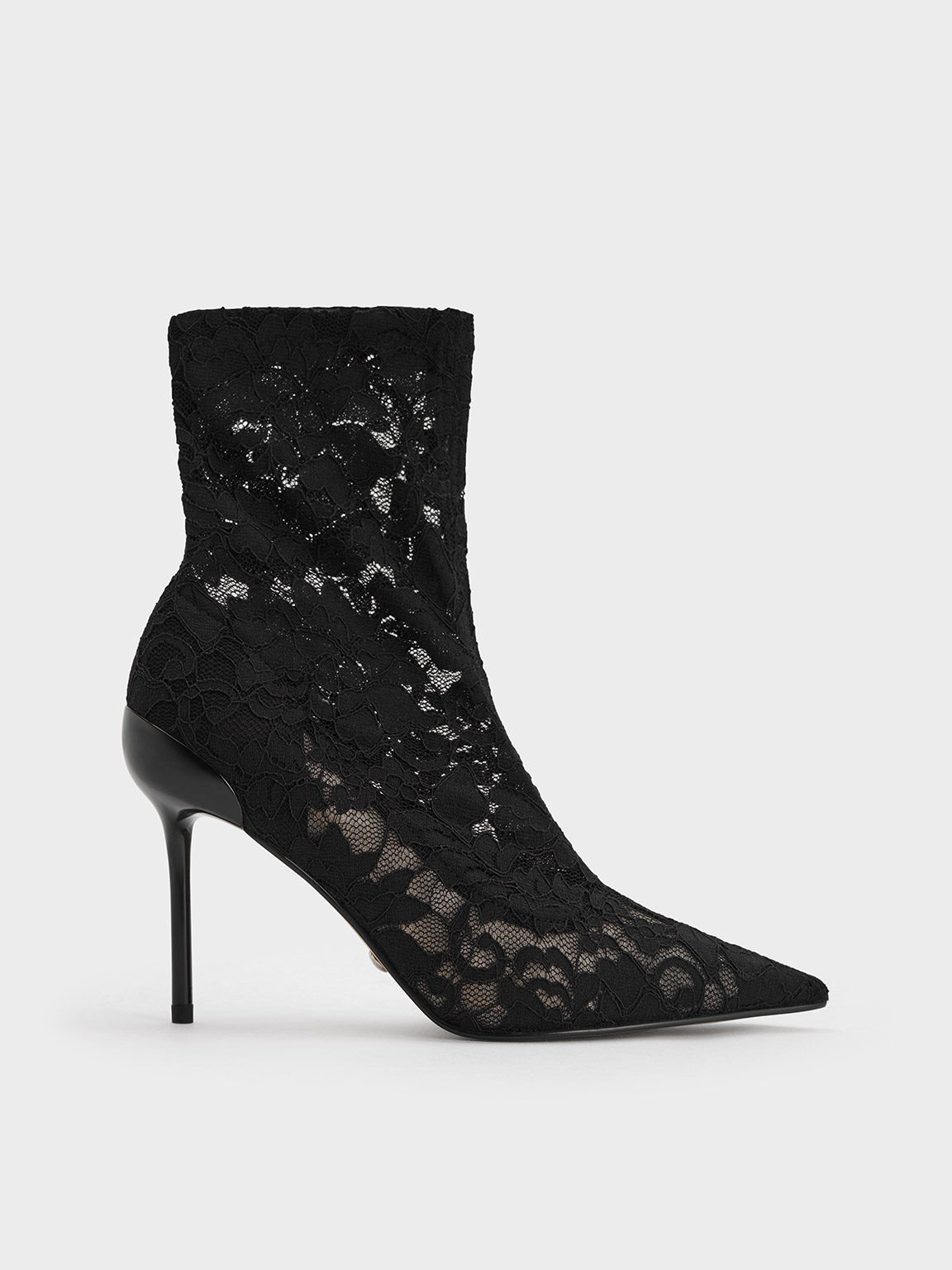Lace & Mesh Ankle Boots