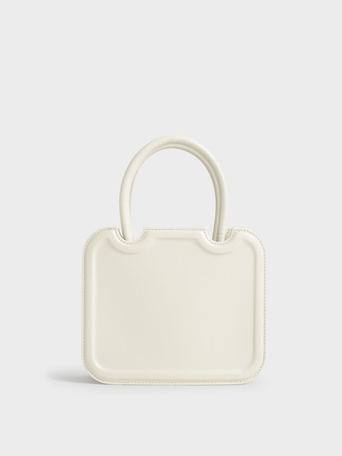

Double Handle Sculptural Tote Bag, Chalk