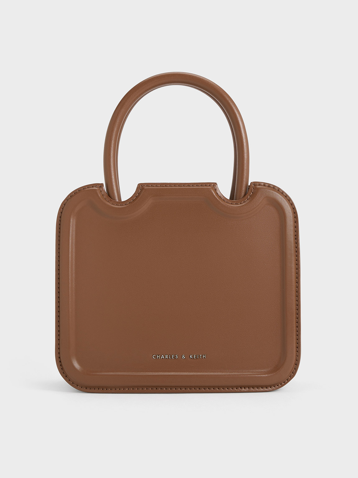 Perline Sculptural Top Handle Bag – Chocolate