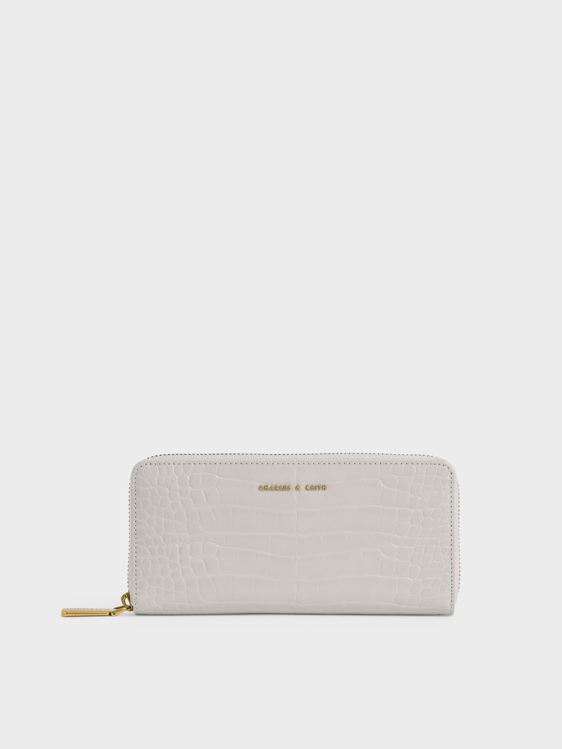 

Snake Print Long Wallet, Ivory