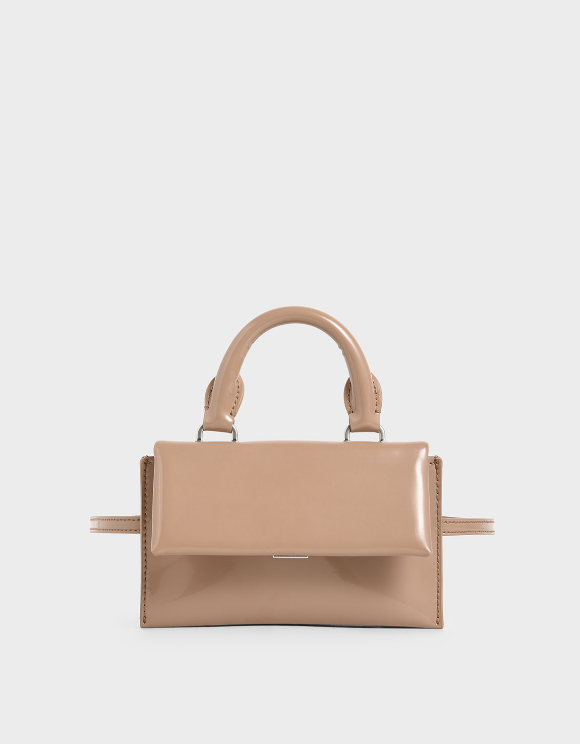 

Patent Belt Bag, Beige