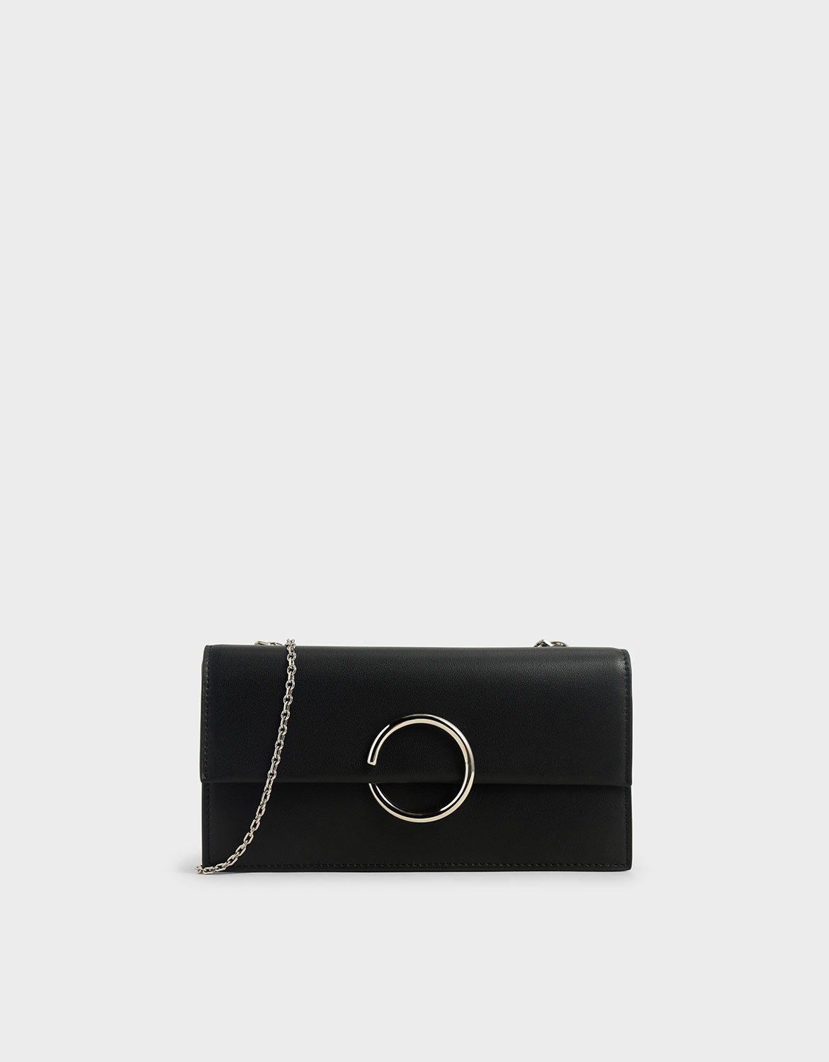 

Ring Detail Long Wallet, Black