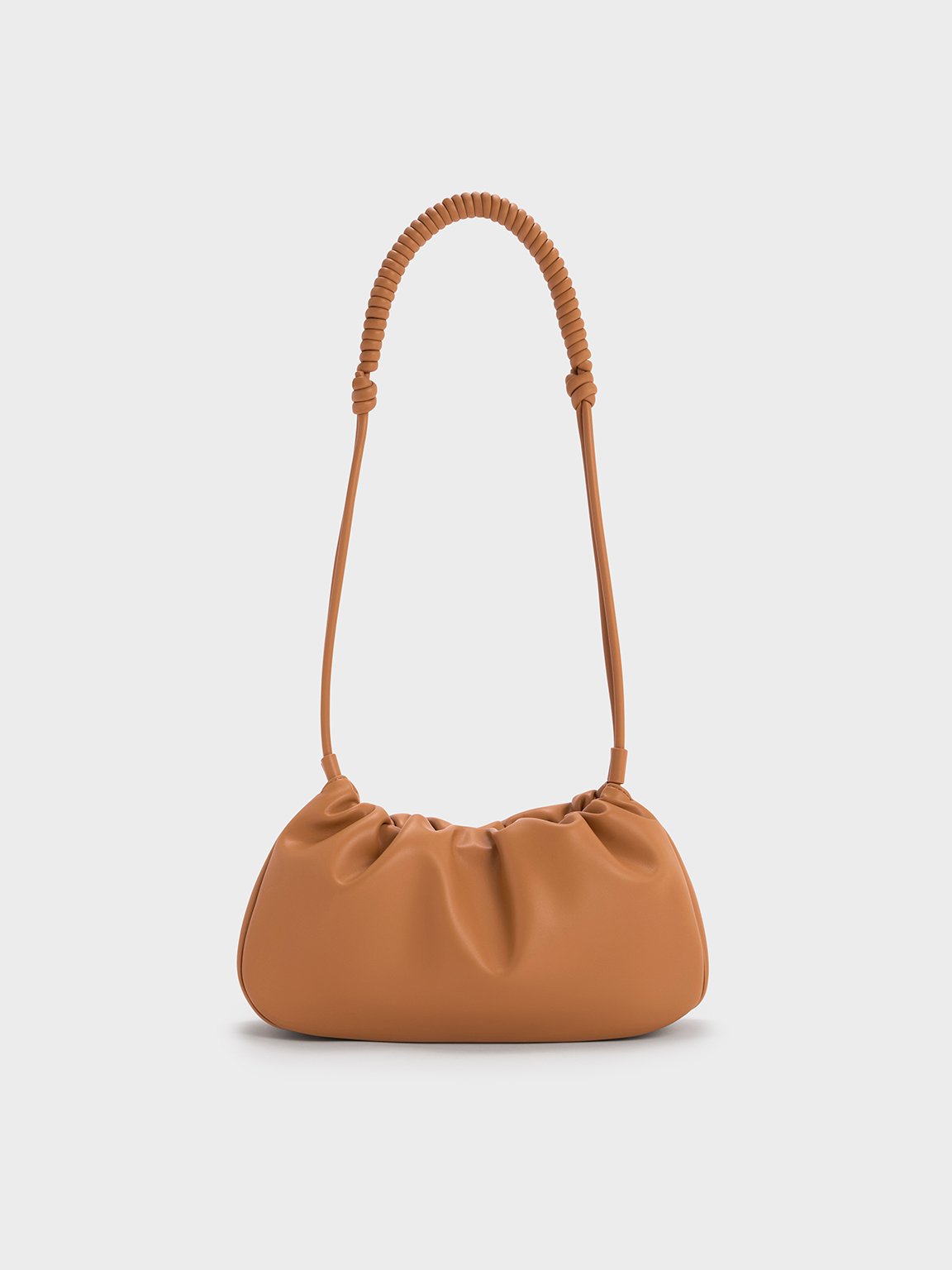 Charles & Keith - Lorelai Ruched Knotted-Strap Shoulder Bag