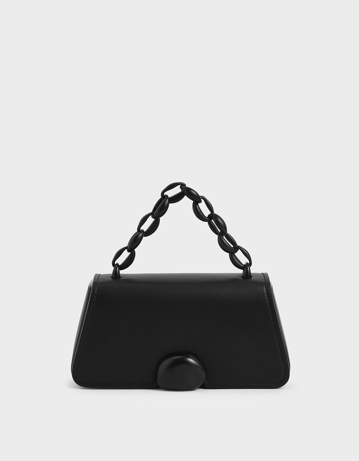 

Chain Top Handle Bag, Ultra-matte black