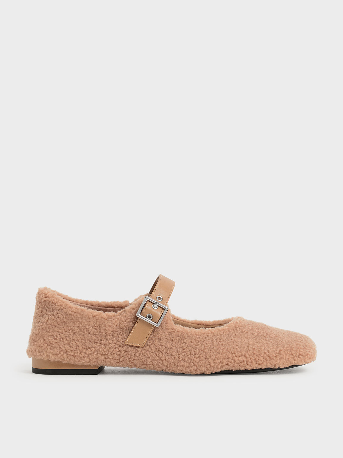 

Furry Mary Jane Flats