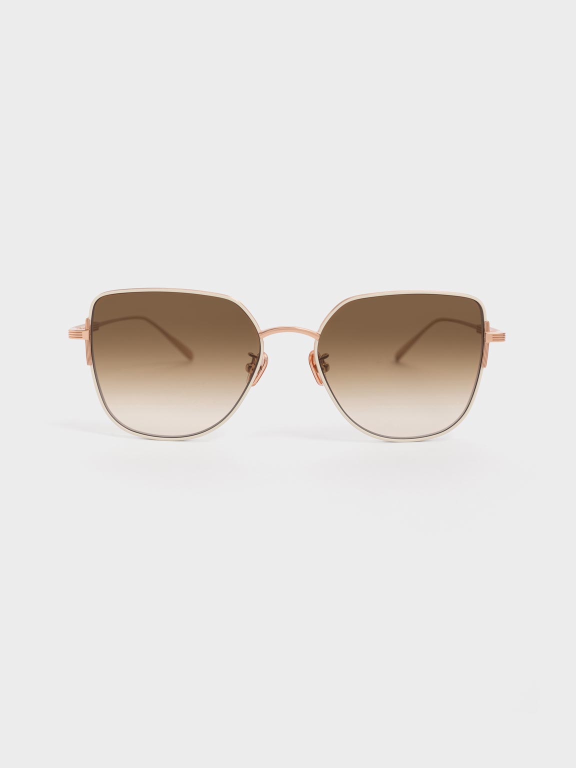 Wire Frame Gradient-Tint Butterfly Sunglasses