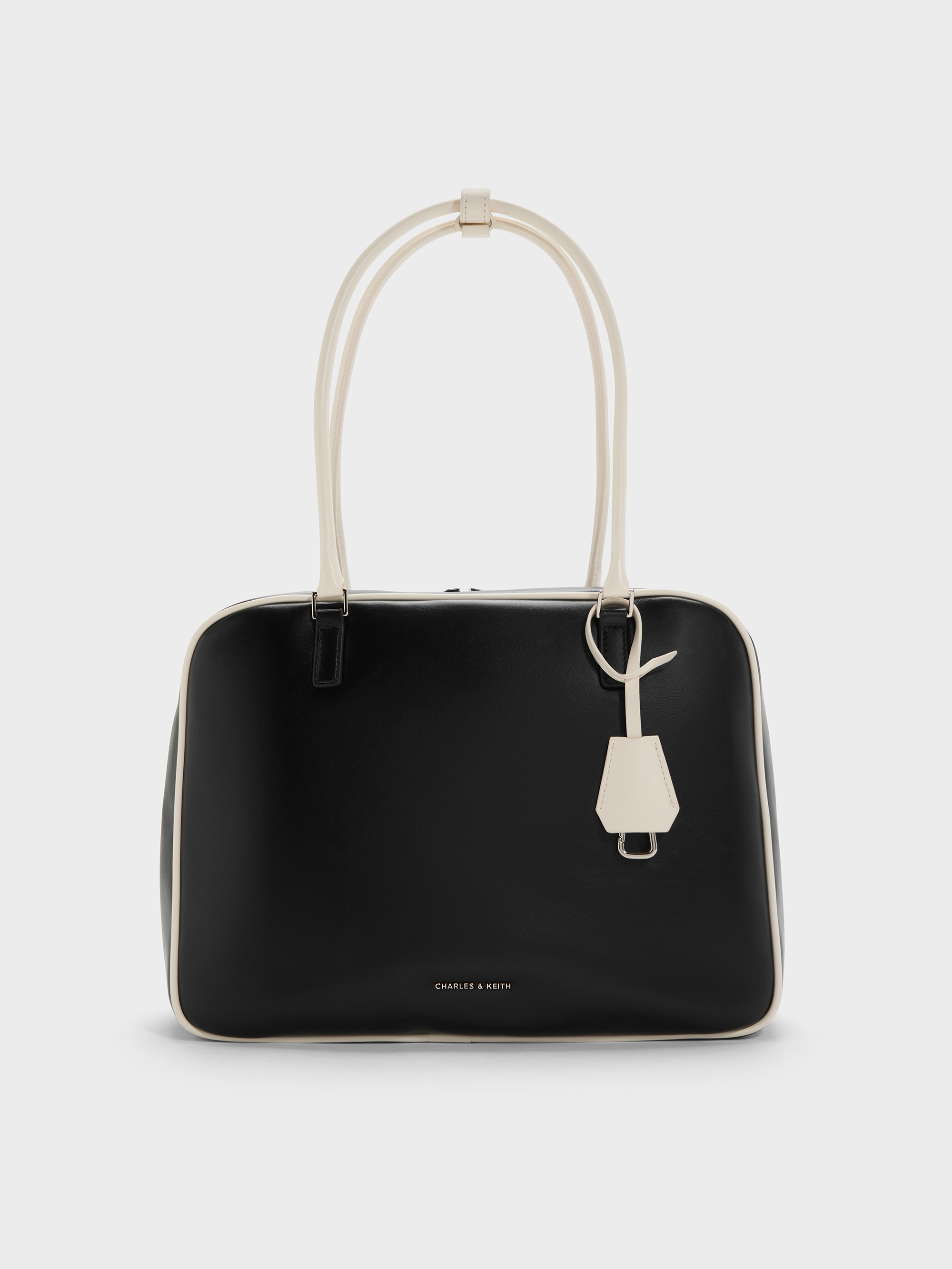 Charles & Keith - Large Sianna Two-Tone Bowling Bag