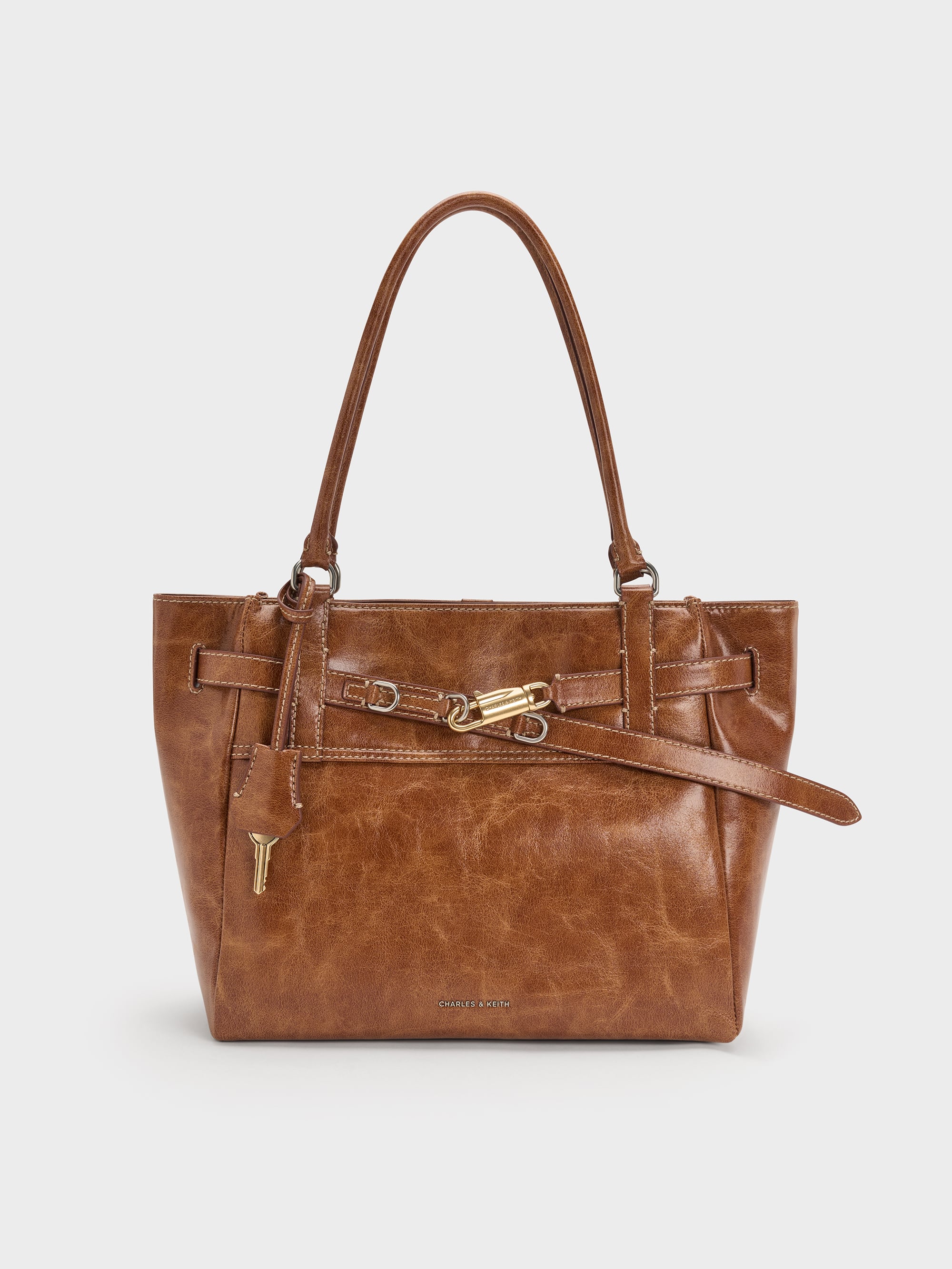 Charles & Keith - Delfina Belted Tote Bag