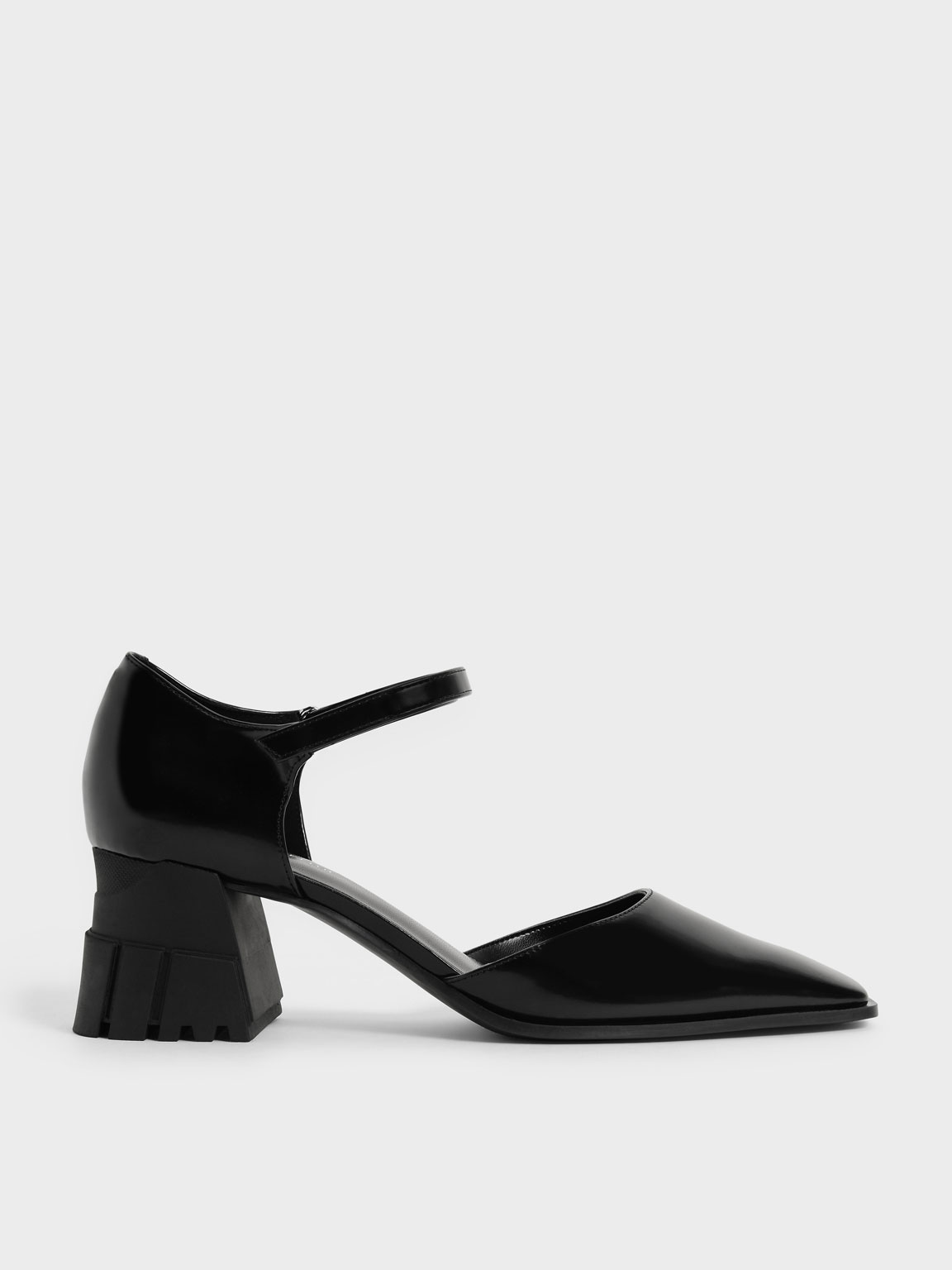 

Square Toe D'Orsay Pumps, Black