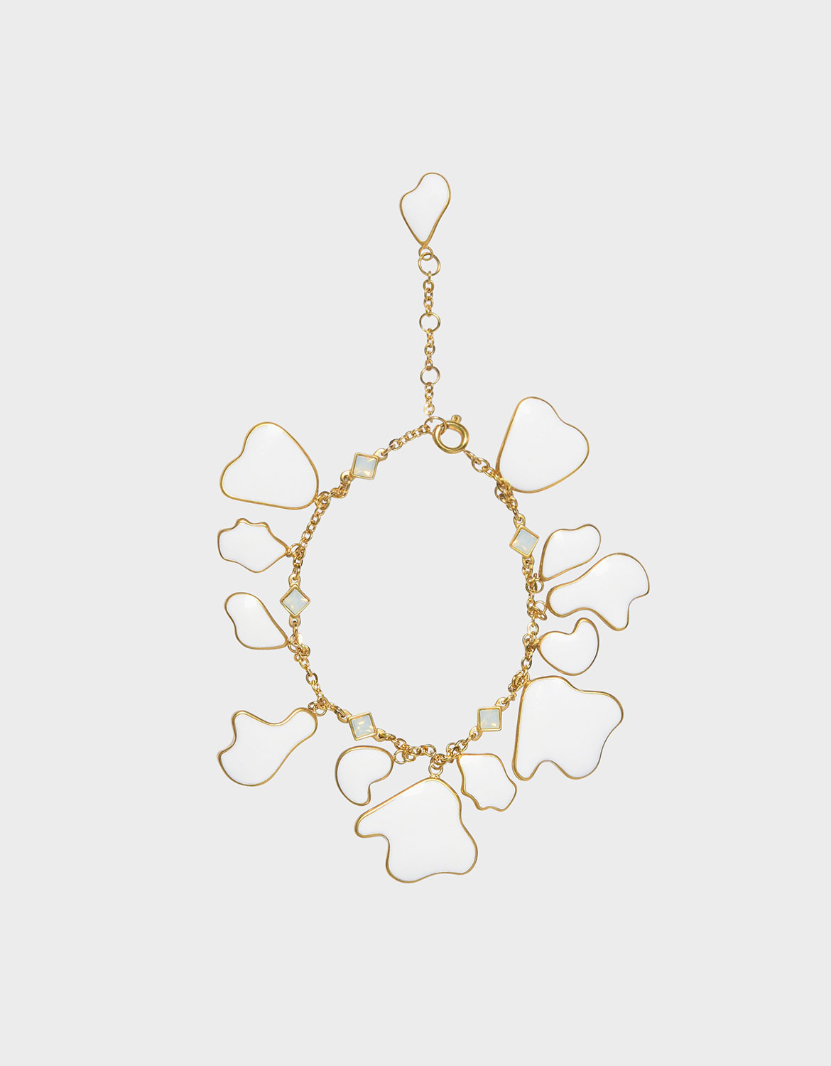 

Crystal & Acrylic Petal Bracelet, White