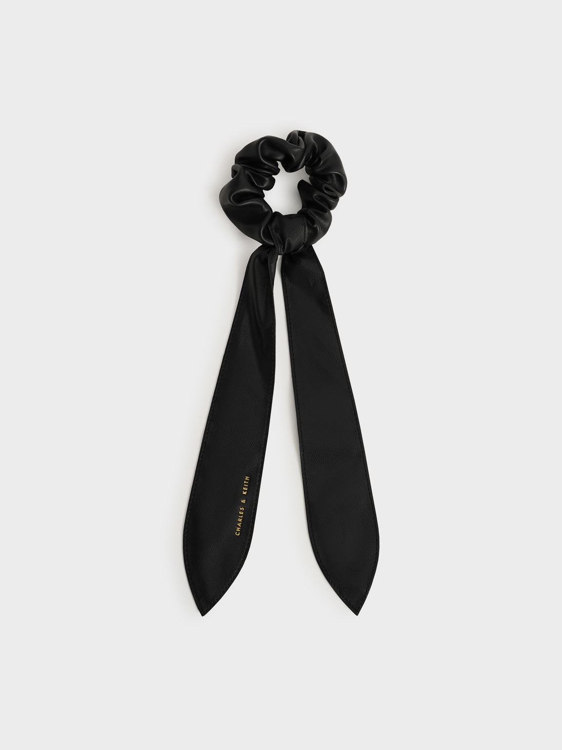 

Riley Ruched Bow Scrunchie, Black