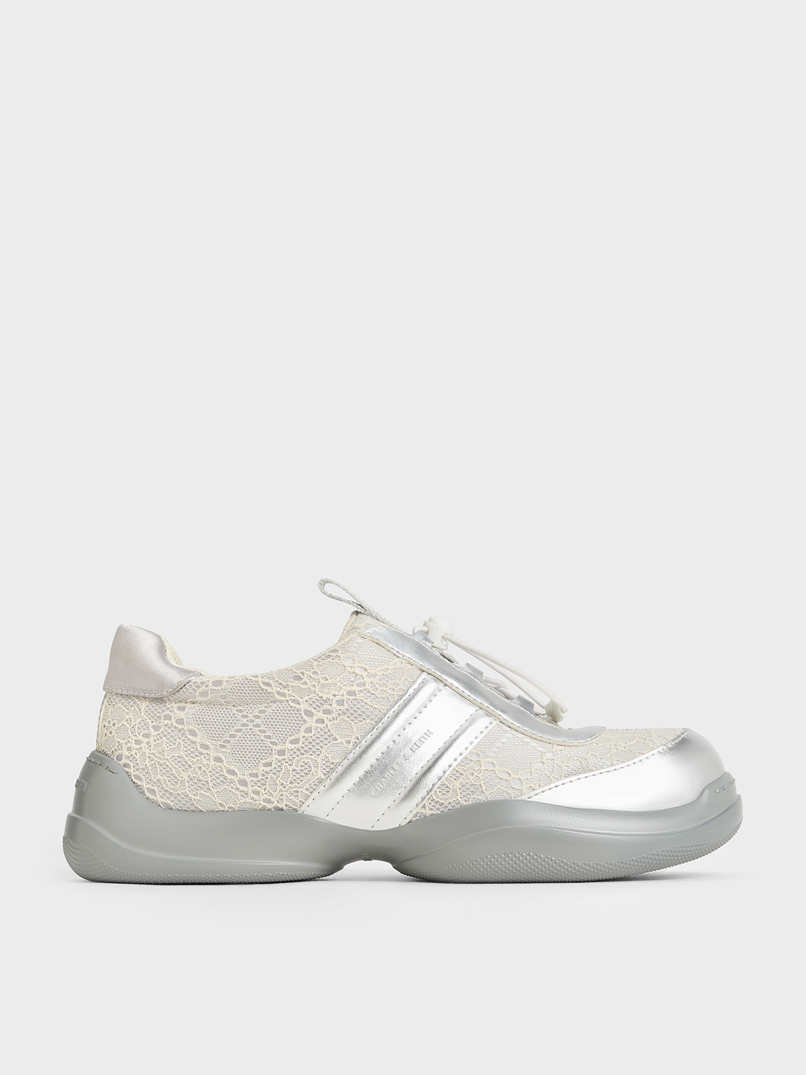 CHARLES & KEITH CHARLES & KEITH - CASEY METALLIC & LACE CHUNKY SNEAKERS