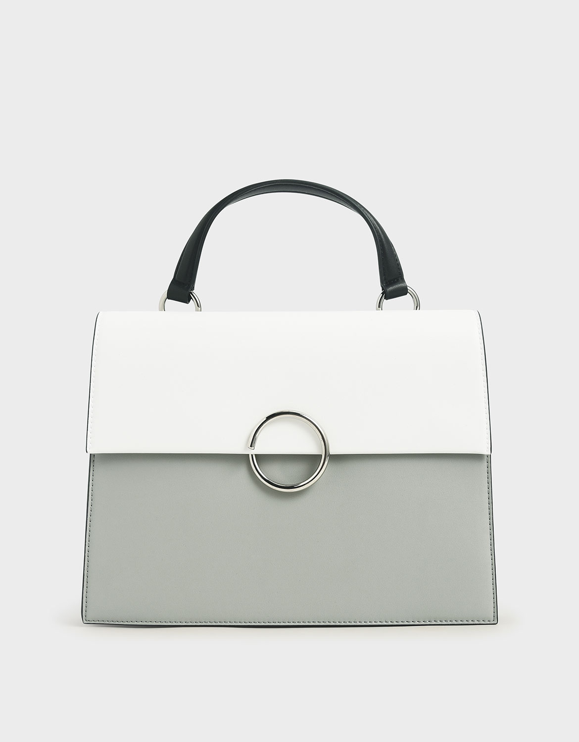 

Ring Detail Large Top Handle Bag