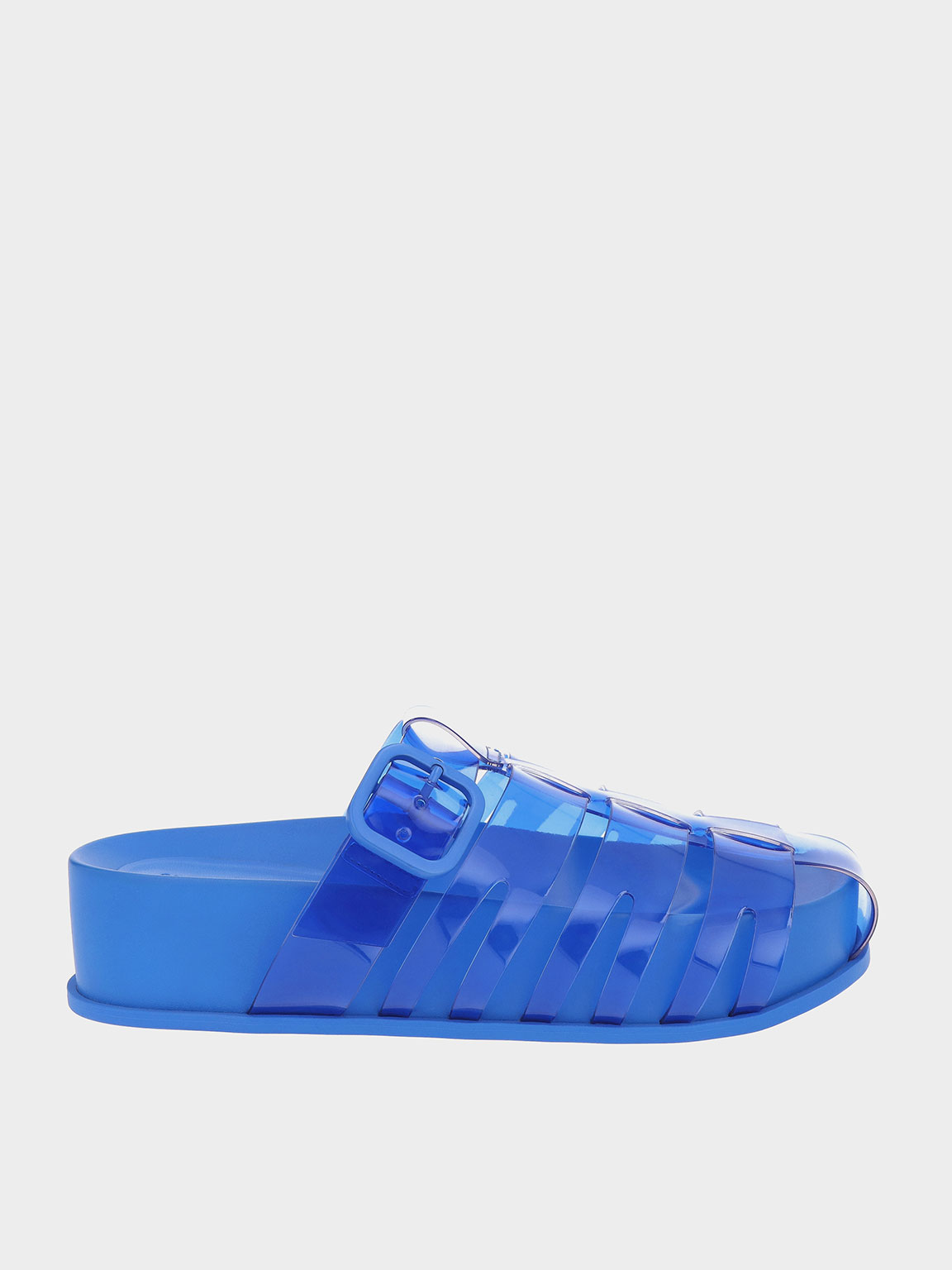 Madison Caged See-Through Slide Sandals